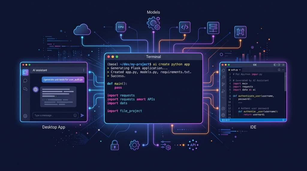 Terminal coding assistant with flexible AI model support