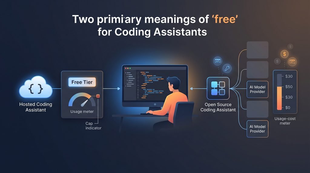 Free coding assistants versus open-source coding tools