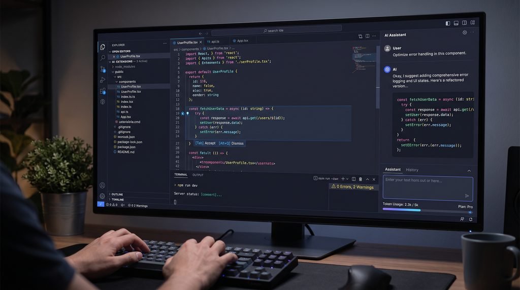 Coding assistants integrated into an IDE for everyday development