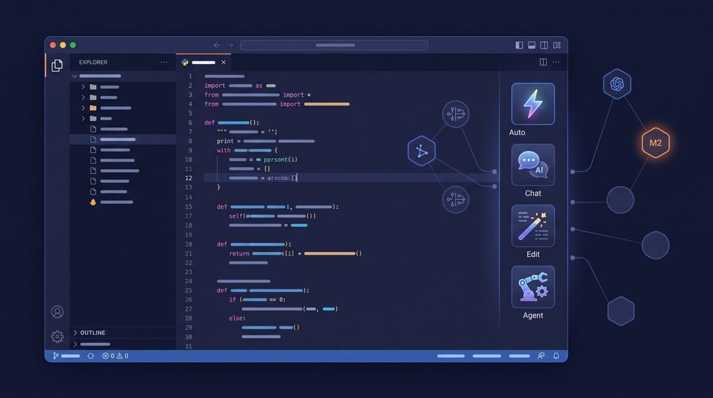 AI coding assistant inside a desktop IDE with usage limits
