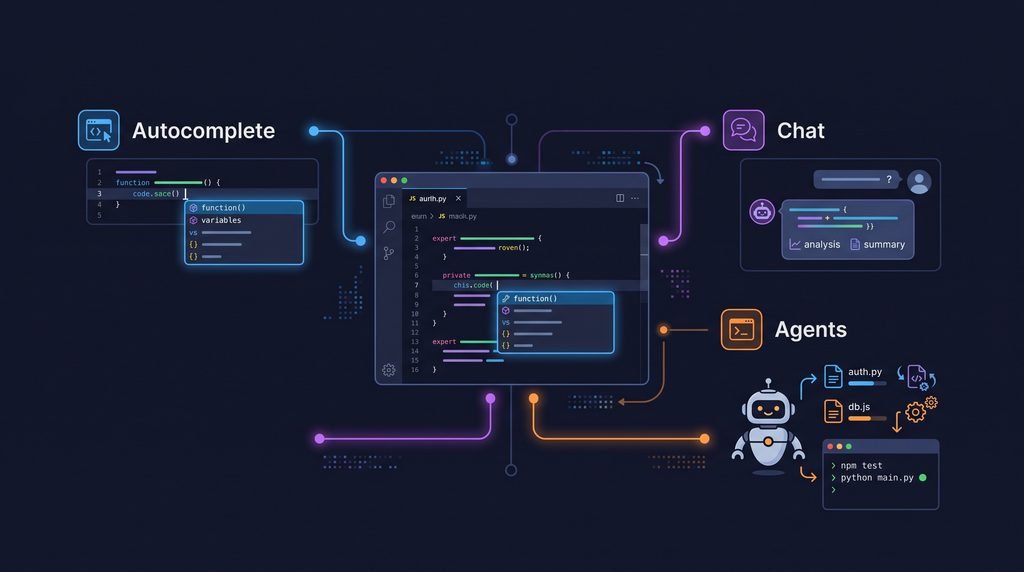 Coding assistants provide autocomplete chat and agent features